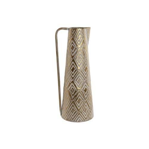 Vrč Home ESPRIT Bijela zlatan Metal moderan 19,5 X 19,5 X 53 cm Cijena