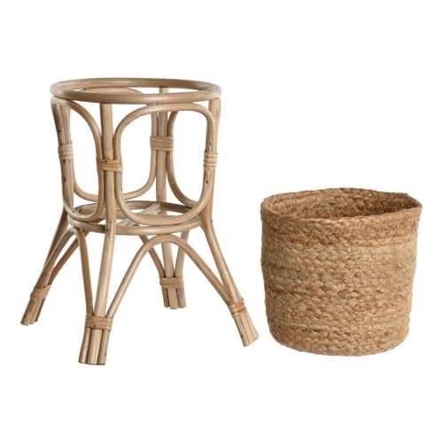 Set žardinjera Home ESPRIT Prirodno ispleten od pruća Vlakna 28 x 28 x 38 cm (2 Dijelovi) Cijena