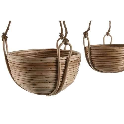 Set žardinjera Home ESPRIT Prirodno ispleten od pruća Uže 31 x 31 x 23 cm (3 Dijelovi) Cijena