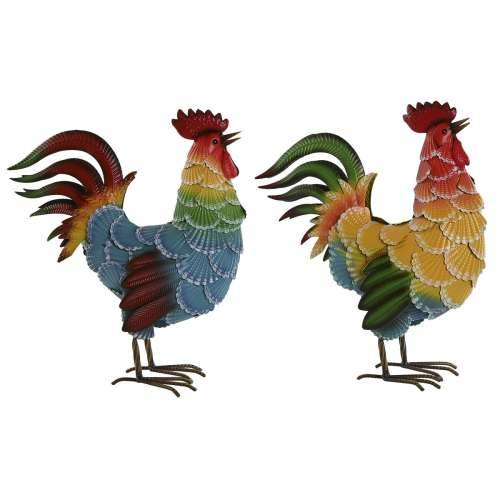Ukrasna figura Home ESPRIT Pisana Pijetao 39,5 X 15 X 42 cm (2 kom.) Cijena