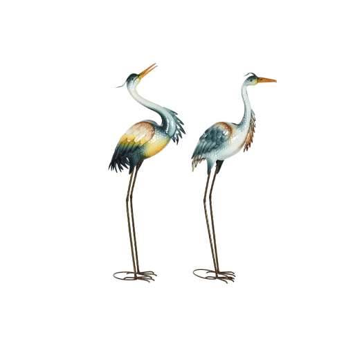Ukrasna figura Home ESPRIT Rumena Plava Bijela Orijentalno Čaplja 41 X 18,5 X 104,5 cm (2 kom.) Cijena