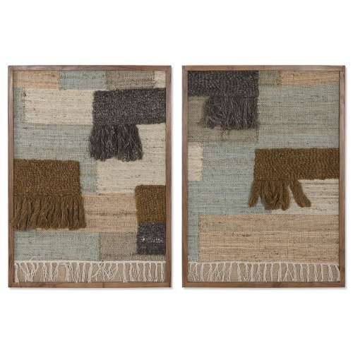 Slika Home ESPRIT Smeđa Zelena Apstraktno moderan 75 x 3 x 105 cm (2 kom.) Cijena