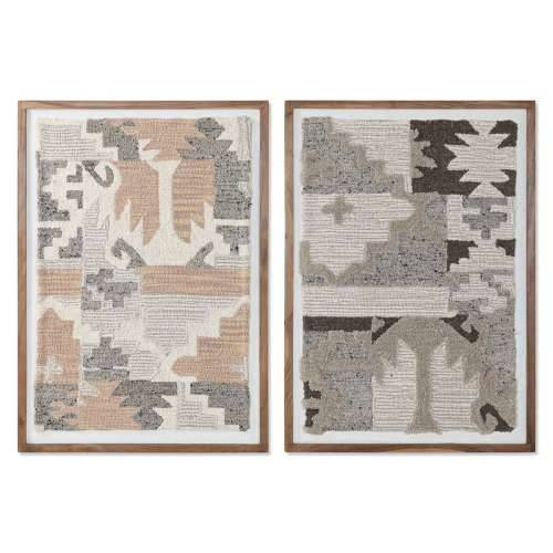 Slika Home ESPRIT Smeđa Bež Apstraktno Indijac 75 x 3 x 105 cm (2 kom.) Cijena