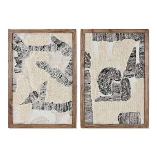 Slika Home ESPRIT Bijela Siva Apstraktno gradski 43 x 3 x 63 cm (2 kom.) Cijena
