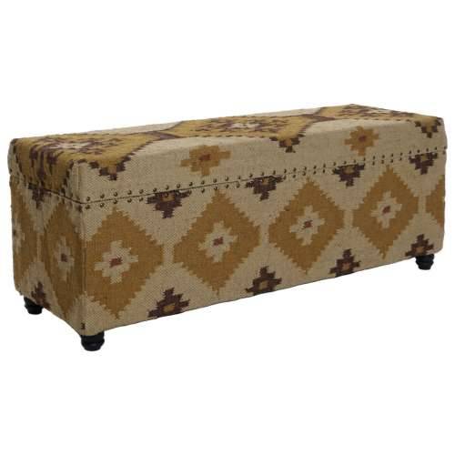 Škrinja Home ESPRIT Bež Horčica Pamuk 120 x 40 x 45 cm Cijena