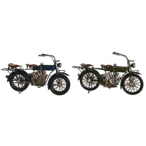Ukrasna figura Home ESPRIT Plava Zelena Motorcikl Vintage 31 x 8 x 16 cm (2 kom.) Cijena
