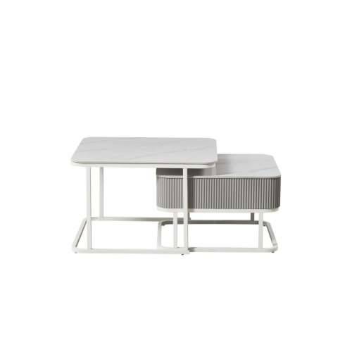 Stolić za dnevni boravak Home ESPRIT Bijela 70 x 70 x 45 cm Cijena
