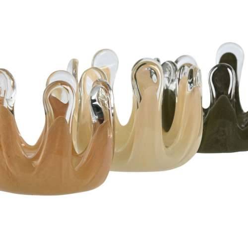 Svijećnjak Home ESPRIT Zelena Krema Ribolov Kristal 12,5 x 12,5 x 9,5 cm (3 kom.) Cijena
