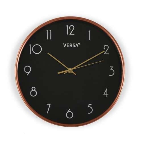 Zidni sat Versa Crna Plastika 4 x 30 x 30 cm Cijena