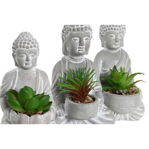 Ukrasna Biljka Home ESPRIT Polietilen Cement Buda Orijentalno 10,5 x 8 x 16 cm (3 kom.) Cijena