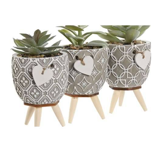Ukrasna Biljka Home ESPRIT Polietilen Cement 9,5 x 9,5 x 12 cm (3 kom.) Cijena