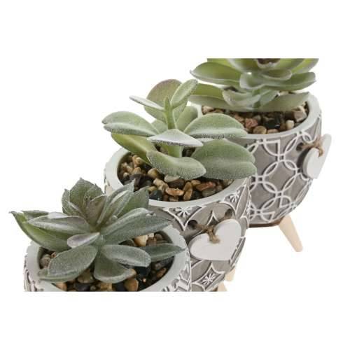 Ukrasna Biljka Home ESPRIT Polietilen Cement 9,5 x 9,5 x 12 cm (3 kom.) Cijena
