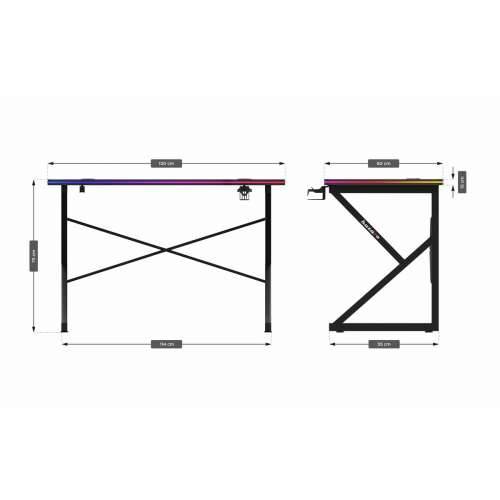 Pisaći stol Huzaro HZ-Hero 1.7 RGB Black Cijena