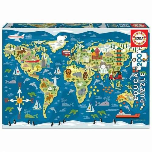 Dječje Puzzle Educa Mapamundi (200 pcs) Cijena