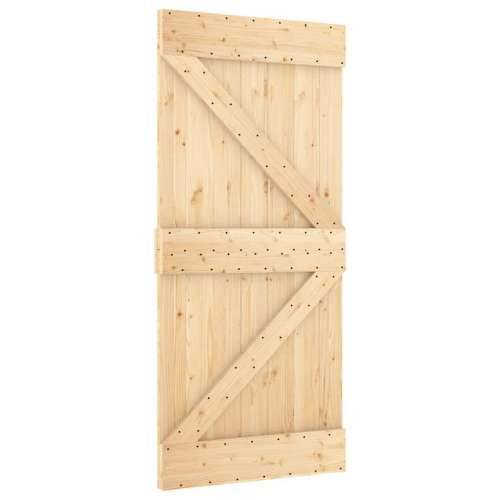Klizna vrata s priborom za montažu 95 x 210 cm masivna borovina - 95 x 210 cm (213.5 cm) 1 Trokutasti Cijena