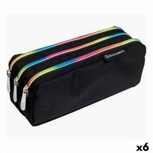 Školska Pernica Exacompta Rainbow Crna 22,5 x 8 x 10 cm (6 kom.) Cijena