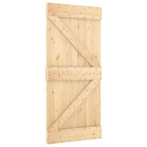 Klizna vrata s priborom za montažu 95 x 210 cm masivna borovina - 95 x 210 cm (213.5 cm) 1 Trokutasti Cijena