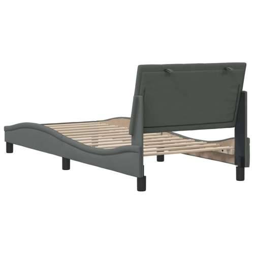 Okvir za krevet bez madraca tamnosivi 90x190 cm od tkanine - Tamno siva 90 x 190 cm Cijena
