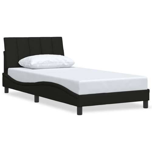 Okvir za krevet bez madraca crni 100x200 cm od tkanine - Crna 100 x 200 cm Cijena