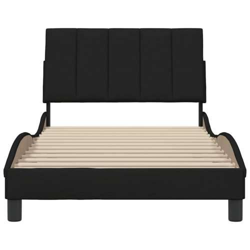 Okvir za krevet bez madraca crni 100x200 cm od tkanine - Crna 100 x 200 cm Cijena