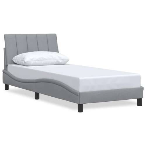 Okvir za krevet bez madraca svjetlosivi 90x190 cm od tkanine - Svjetlosiva 90 x 190 cm Cijena