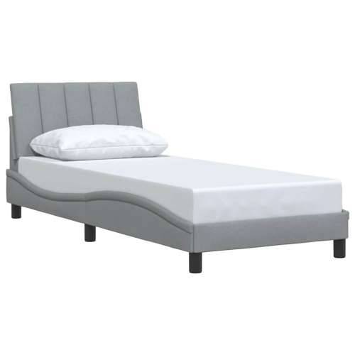 Okvir za krevet bez madraca svjetlosivi 90x190 cm od tkanine - Svjetlosiva 90 x 190 cm Cijena