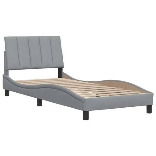 Okvir za krevet bez madraca svjetlosivi 90x190 cm od tkanine - Svjetlosiva 90 x 190 cm Cijena
