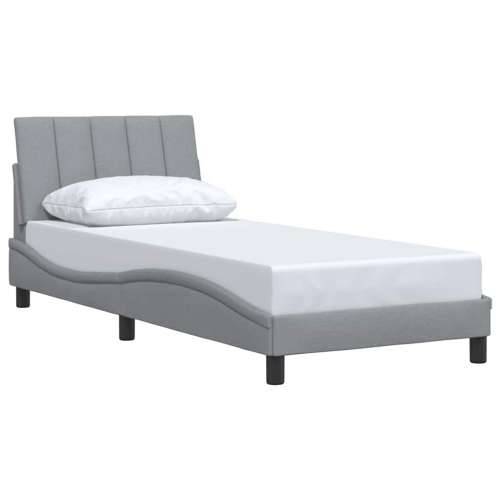 Okvir kreveta bez madraca svjetlosivi 90x200 cm od tkanine - Svjetlosiva 90 x 200 cm Cijena