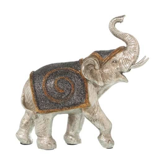 Ukrasna figura Alexandra House Living Srebrna Plastika Slon 12 x 24 x 23 cm Cijena