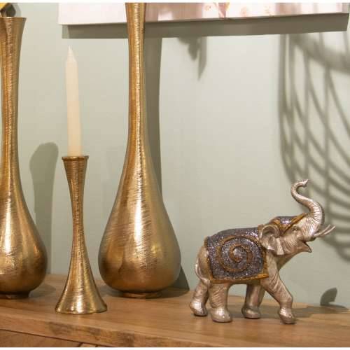 Ukrasna figura Alexandra House Living Srebrna Plastika Slon 12 x 24 x 23 cm Cijena