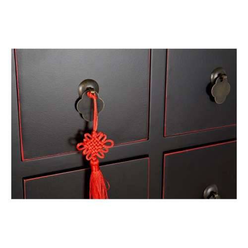 Ormarić s ladicama DKD Home Decor Crna Crvena Pisana Jela Drvo MDF Orijentalno 63 x 27 x 101 cm Cijena