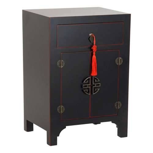 Noćni ormarić DKD Home Decor Jela Crvena Crna Drvo MDF 45 x 34 x 66 cm Cijena
