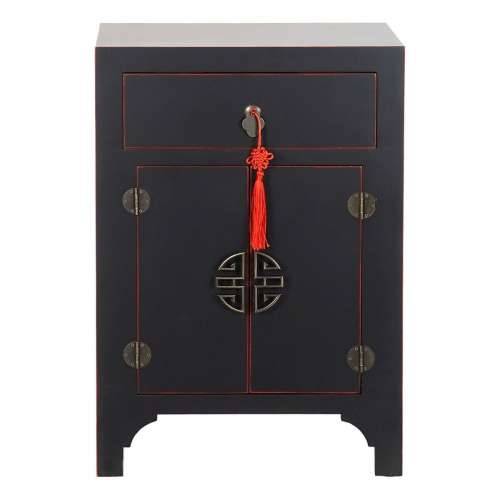 Noćni ormarić DKD Home Decor Jela Crvena Crna Drvo MDF 45 x 34 x 66 cm Cijena