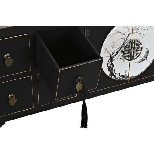 Namještaj za TV kabinet DKD Home Decor Crna Orijentalno Bijela zlatan Bijela/Crna Metal Jela Drvo MDF 130 x 26 x 51 cm Cijena