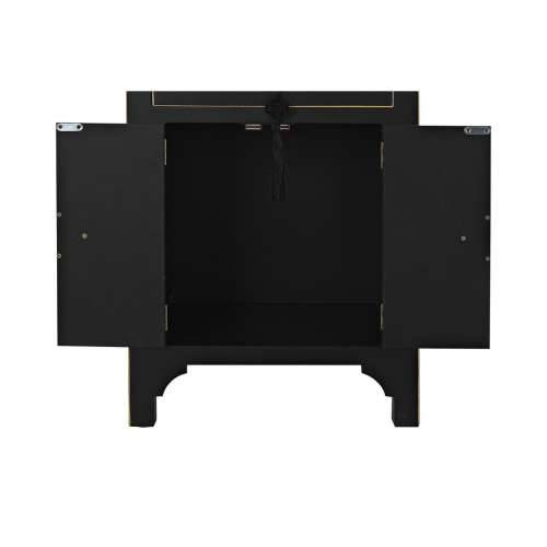 Noćni ormarić DKD Home Decor Bijela Crna zlatan Jela Drvo MDF 45 x 36 x 66 cm Cijena
