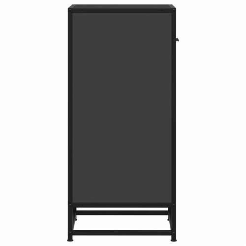 Komoda crna 35,5 x 35 x 76 cm konstruirano drvo i metal - Crna 1 Cijena