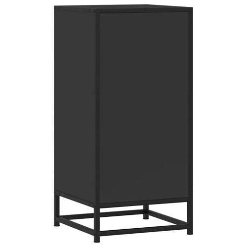 Komoda crna 35,5 x 35 x 76 cm konstruirano drvo i metal - Crna 1 Cijena
