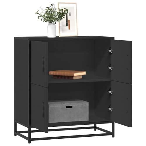 komoda crna 68x35x76 cm konstruirano drvo - Crna 1 Cijena