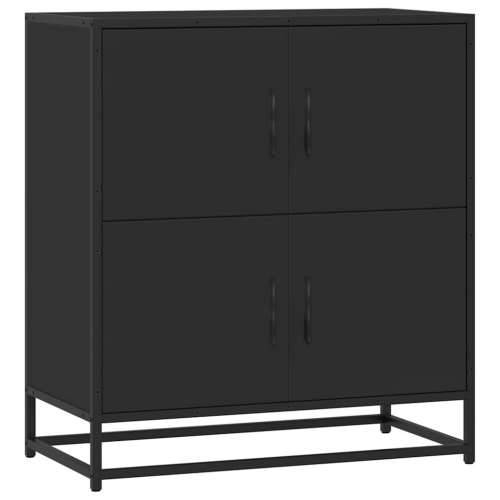 komoda crna 68x35x76 cm konstruirano drvo - Crna 1 Cijena