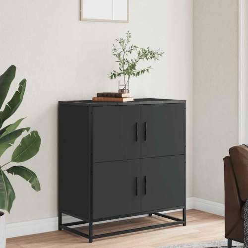 komoda crna 68x35x76 cm konstruirano drvo - Crna 1 Cijena
