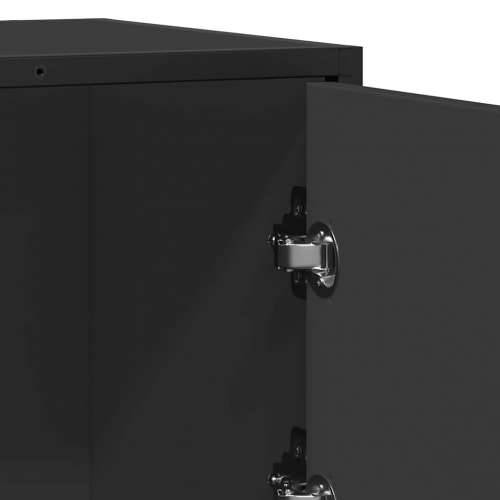 komoda crna 68x35x76 cm konstruirano drvo - Crna 1 Cijena