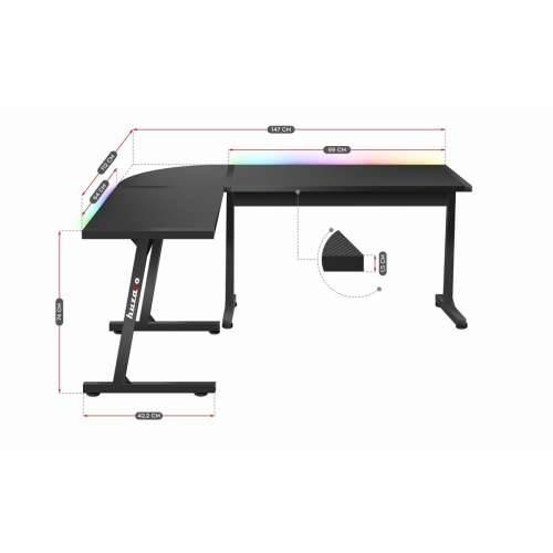 Pisaći stol Huzaro HZ-Hero 6.0 Black RGB Cijena