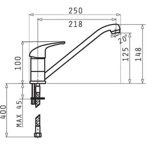 Kitchen Tap Pyramis 090 923 401 Vanilija Nehrđajući Čelik Granit Cijena