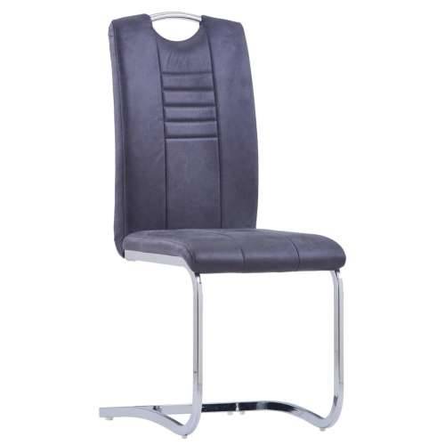 Konzolne blagovaonske stolice sive 2 kom umjetna brušena koža Cijena