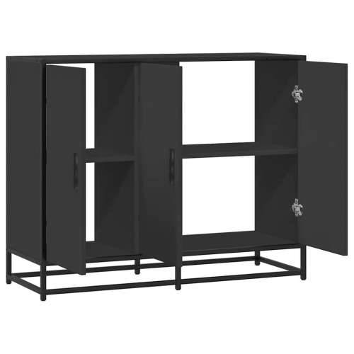 Komoda crna 94x35x76 cm od konstruiranog drva - Crna 1 Cijena