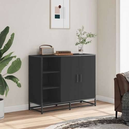 Komoda crna 92x35x76 cm od konstruiranog drva - Crna 1 Cijena