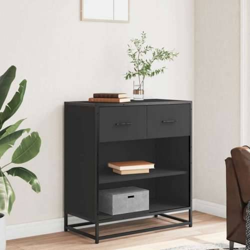 komoda crna 68x35x76 cm konstruirano drvo - Crna 1 Cijena