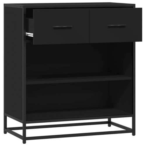 komoda crna 68x35x76 cm konstruirano drvo - Crna 1 Cijena