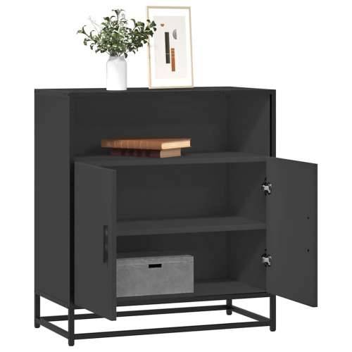 komoda crna 68x35x76 cm konstruirano drvo - Crna 1 Cijena