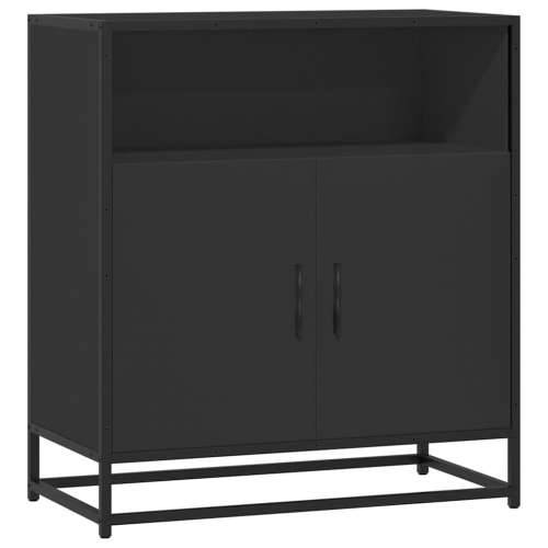 komoda crna 68x35x76 cm konstruirano drvo - Crna 1 Cijena